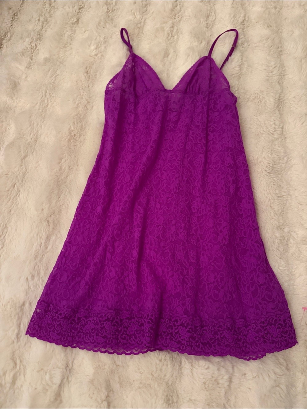 Victoria’s Secret Purple Lace Slip Dress - Women's Intimates